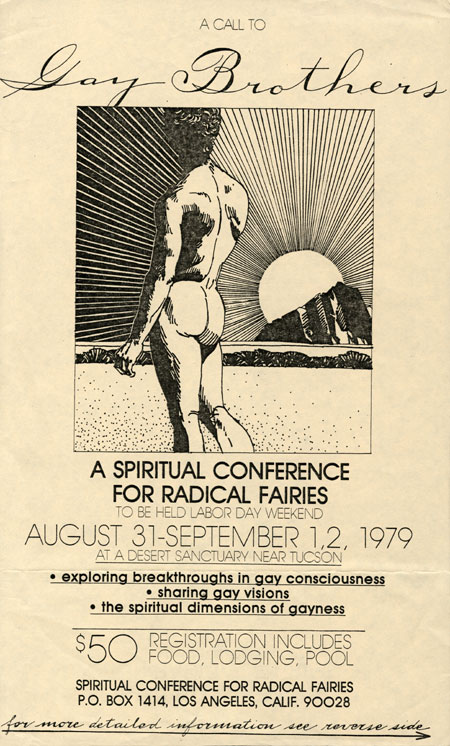 a poster for the first radical faerie gathering