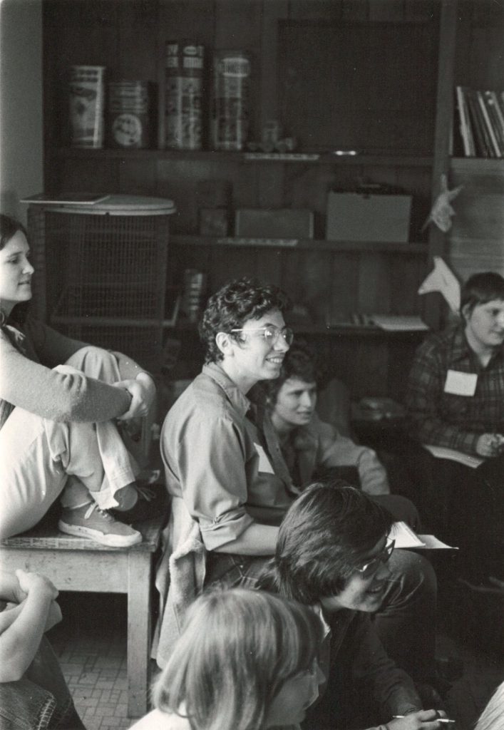 shelley sitting with others